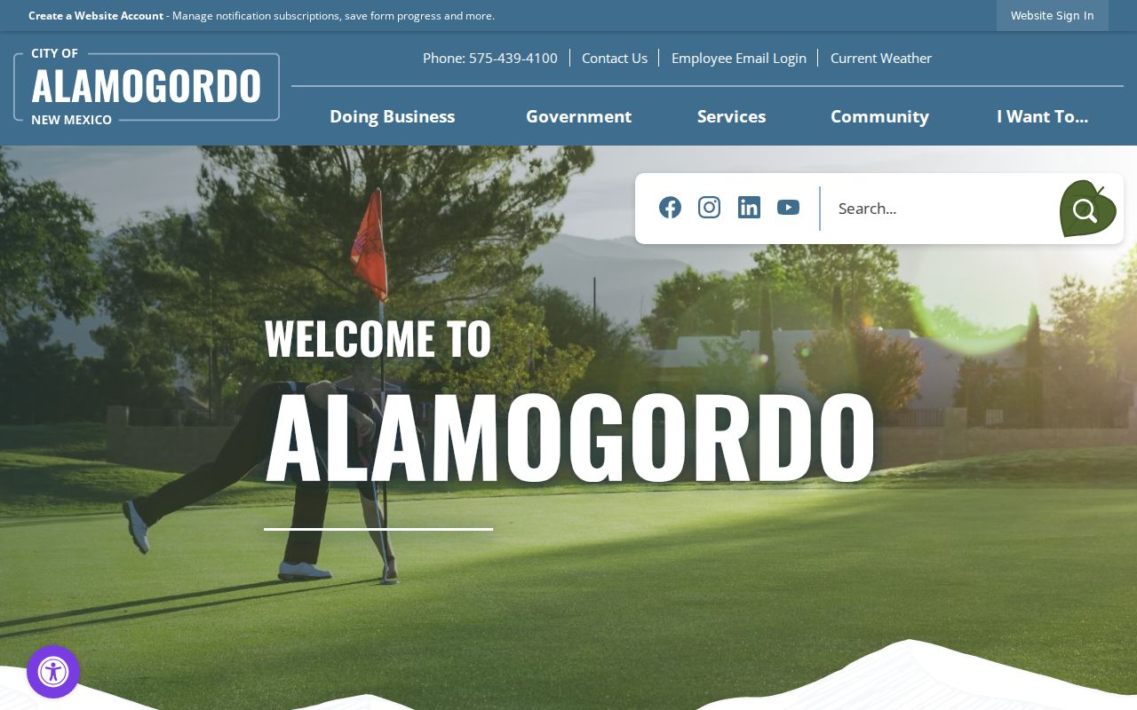 Alamogordo record check through the official city government portal