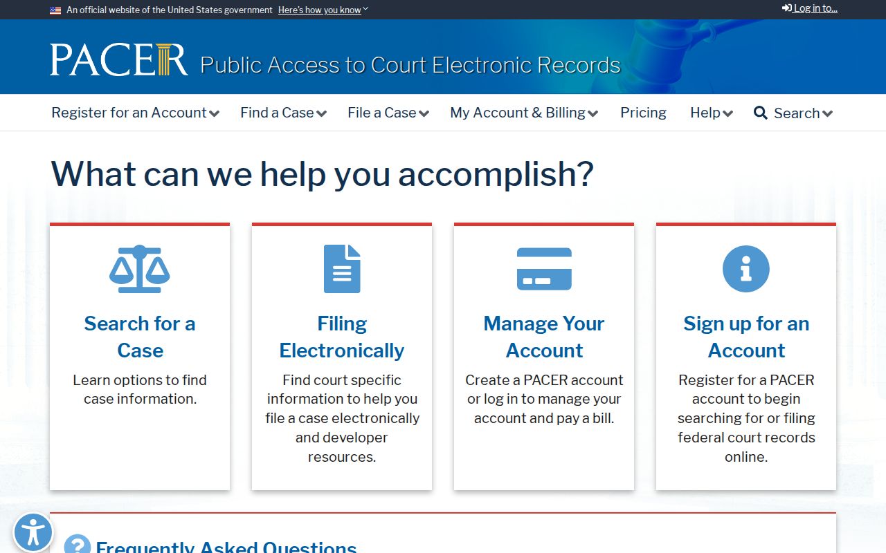 Alamogordo federal court record search through PACER