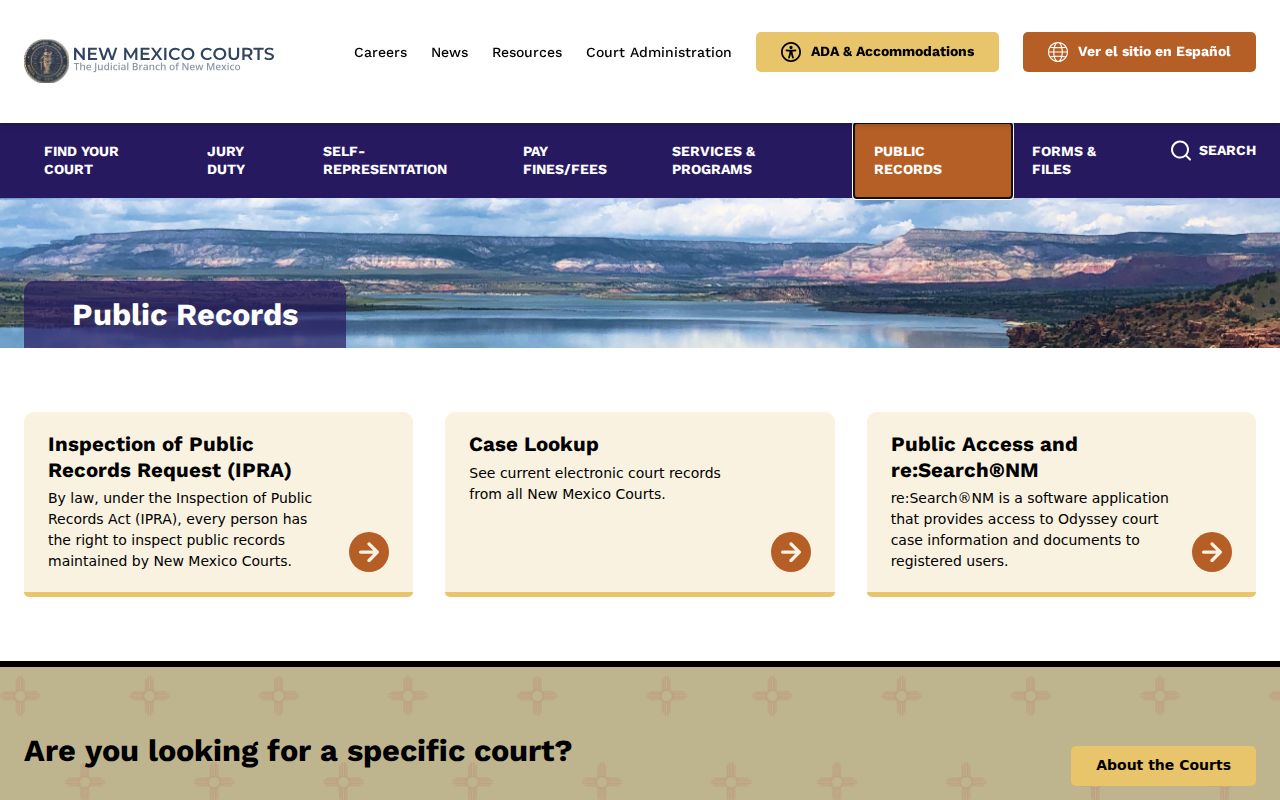 Otero County court case records and New Mexico public access rules