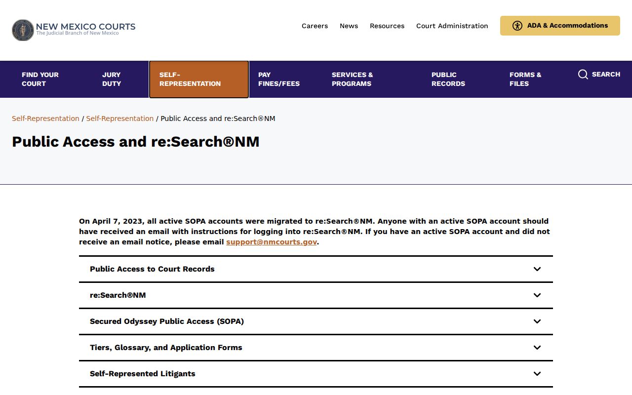 Otero County criminal court records access options in New Mexico